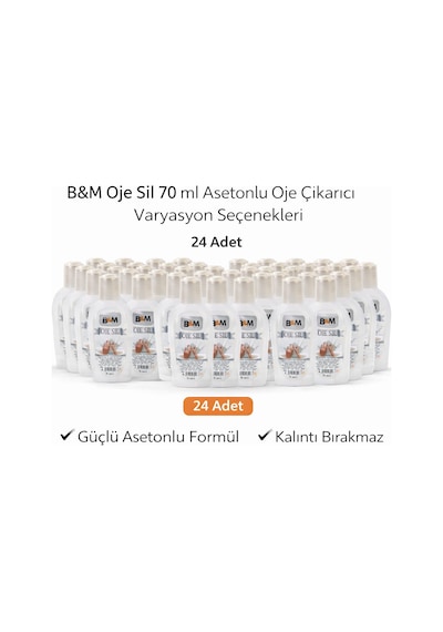 B&M Oje Sil Asetonlu Oje Çıkarıcı 24 x 70 ML