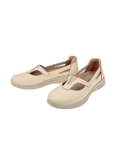 Forelli Hakiki Deri Comfort Kadın Ayakkabı For-sole Bej Bej