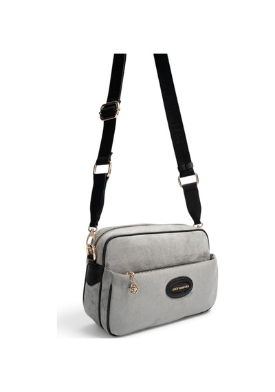 Silver & Polo Silver Polo Füme - Siyah Süet Kadın Çapraz Çanta Sp1267