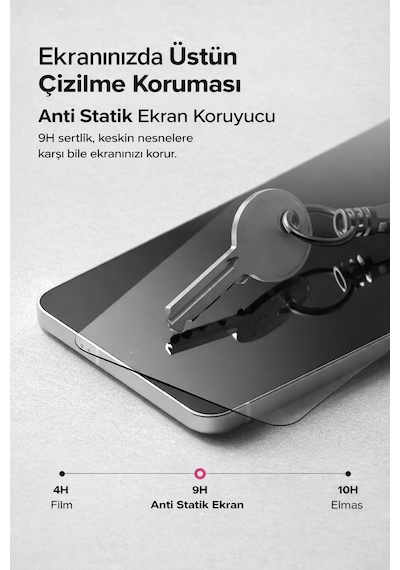 Apple Uyumlu iPhone 16 Pro Apple Uyumlu iPhone 17 Ekran Koruyucu % 100 Cam Temperli Kolay Kurulum Aparatlı
