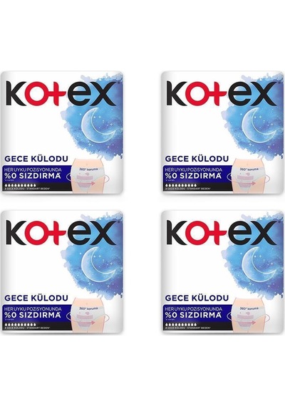 Kotex Regl Gece Külodu 2'li 4 Paket