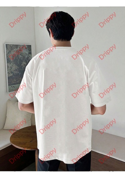 Flood Of Style Unisex Kartal Baskılı Tshirt Beyaz