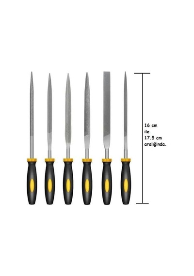 6 Parça Mini Eğe Seti Tüm Metaller Ve Ahşaplar İçin Oyma Şekil Verme 160 Mm Saatçi Eğe Takımı