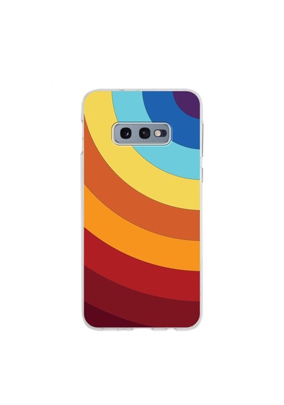 Samsung Galaxy Uyumlu S10e Kapak Renk Cümbüşü Tasarımlı Şeffaf Silikon Kılıf