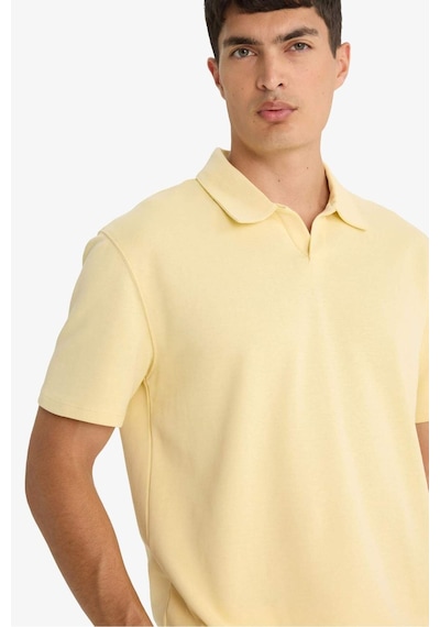 Defacto Regular Fit Polo Yaka Kısa Kollu Tişört F8363ax25smyl188 Sarı