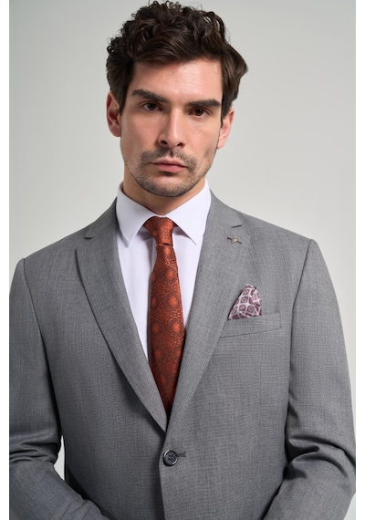 İmza Kendinden Desenli Bez Ayağı Mono Yaka Tam Astar Esnek 6 Drop Slim Fit Takım Elbise 1001250168 Gri İmza Kendinden Desenli Bez Ayağı Mono Yaka Tam Astar Esnek 6 Drop Slim Fit Takım Elbise 1001250168 Gri