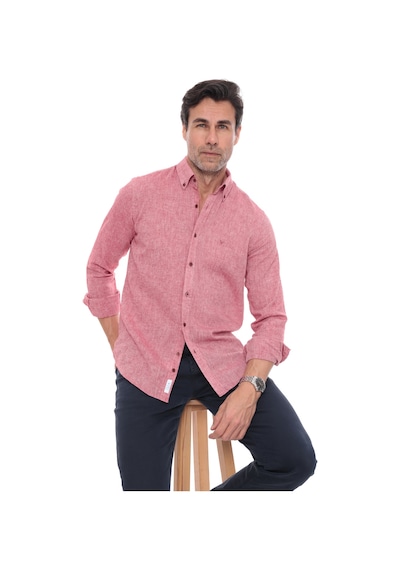 Slim Fit Uzun Kol Yaka Düğmeli Nefes Alan Keten Hediye Kutulu Erkek Gömlek Fs-004548 - Kırmızı-3240 Slim Fit Uzun Kol Yaka Düğmeli Nefes Alan Keten Hediye Kutulu Erkek Gömlek Fs-004548 - Kırmızı-3240