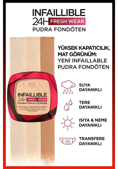 Infaillible 24h Fresh Wear Pudra Fondöten 40 Cashmere Çok Renkli