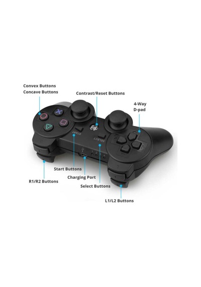 Playstation 3 Uyumlu Double-shock Wireless Oyun Kolu Siyah