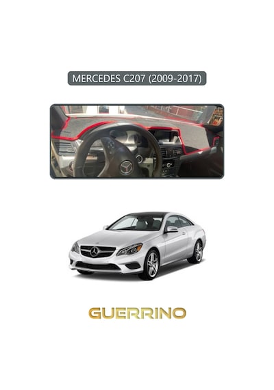 Mercedes C207 2009-2017torpido Koruma Halısı Gri Kenar
