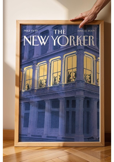 The New Yorker Çerçeveli Tablo April 13 2009 - Parti Tablosu