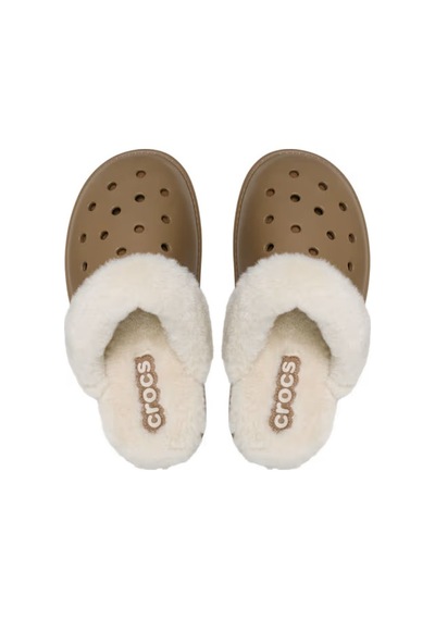 Crocs Classic Fuzz Scuff Terlik Taba