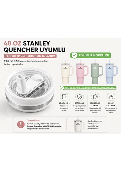 40 Oz Uyumlu Yedek Kapak Sızdırmaz Leakproof Tasarım Bpa Free Yedek & Upgrade Lid Sta Belirtilmemiş