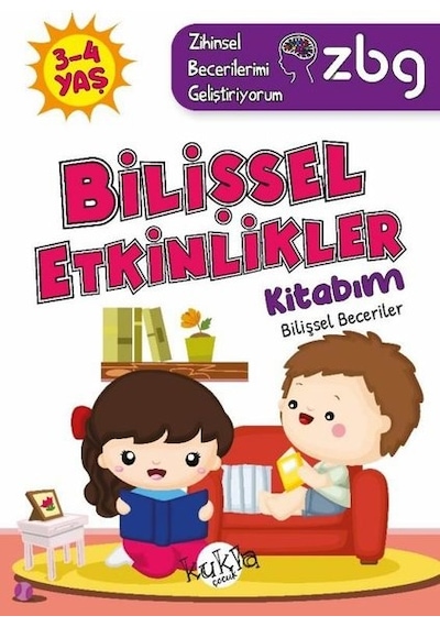 3 - 4 Yaş Bilişsel Etkinlikler Kitabım - Bilişsel Beceriler - ZBG Zihinsel Becerilerimi Geliştiriyor - Buçe Dayı - Kukla