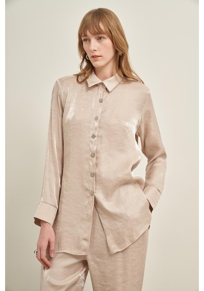 FTZ Women Ftz Parlak Modal Takım Beige 31002 Beige Bej