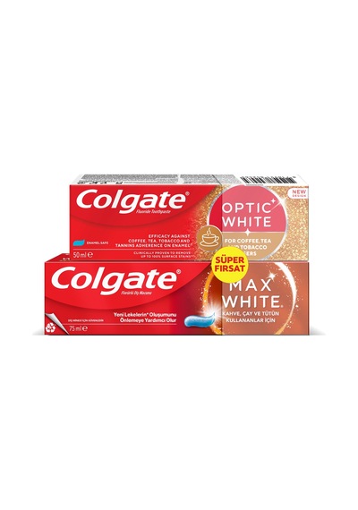 4 Adet Colgate Max White Diş Macun 75 Ml+optıc White 50ml