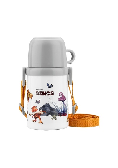 Thermo Isoleerfles Met Beker İn Draagriem - 380 Ml - Dino Marka Zwıllıng Genel