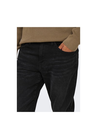 Only & Sons Slim Fit Jeans Onsweft Orta Bel Slim Fit Jeans Siyah