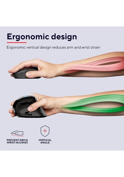 23731 Şarj Edilebilir Kablosuz Dikey, Ergonomik Mouse, Usb Alıcısı Veya Bluetooth Bağlantısı, 9 Adet Buton 5 Tanesi Programlanabilir ,led Ekran,bluetooth Sürümü 5.0,rf 2.4ghz