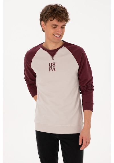 U.S. Polo Assn. Erkek Bisiklet Yaka Regular Fit Bordo İnce Sweatshirt 50315420-VR177