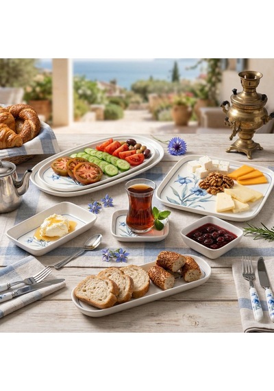 Vrn29 Kht Aden Pors Verona Kare 29 Parc. Kahvaltı Takımı Dıjıtal Aden Ipek Beyaz