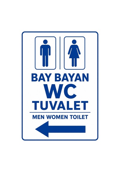Bay Bayan Wc Tuvalet 50x70cm Pvc Isg Levha V2
