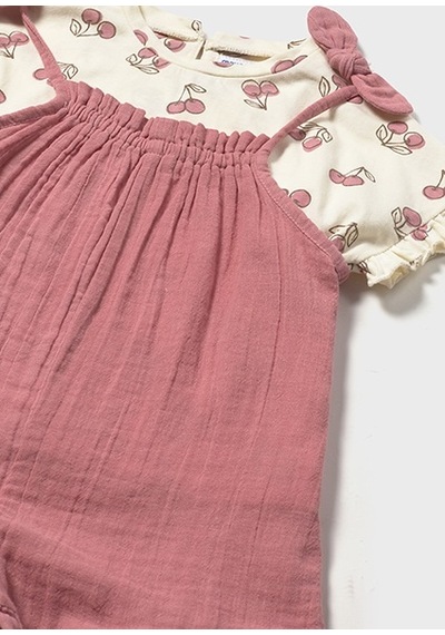 Mayoral Kız Bebek T-shirt Tulum Takım Pembe - 01656