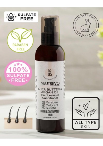 Neutrevo Professional No:5 Argan Serisi İpeksi Parlaklık Saç Durulanmayan Saç Bakım Kremi 200 Ml