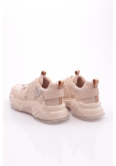 Dgn 65160 Kadin Bağcikli Sneaker Ayakkabi 65160-2027-R12615 Bej - Pudra