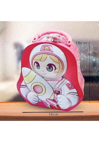 Astronot Temalı Pembe Kumbara