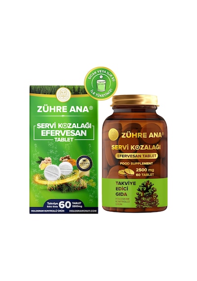 Zühre Ana Servi Kozalağı Efervesan Tablet 2500 MG  60 Adet