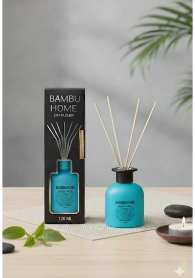 Enas Kozmetik Oda Ofis Ortam Kokusu Okyanus Fresh Reed Dıffuser 120 Ml Okyanus