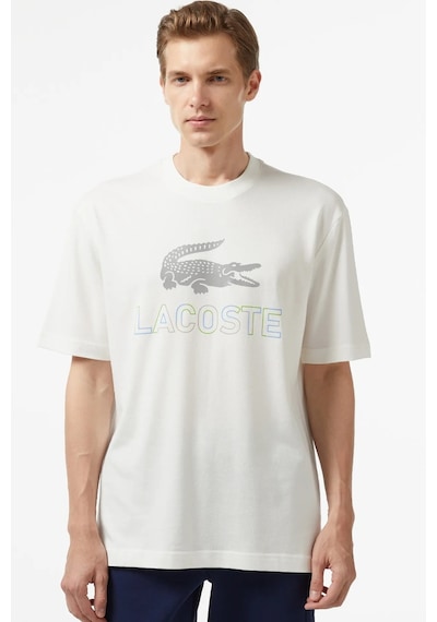 Lacoste Men's Loose Fit Tshirt Pamuklu Geniş Kalıp Reflektörlü Bisiklet Yaka Baskılı Erkek Tişört Krem Lacoste Men's Loose Fit Tshirt Pamuklu Geniş Kalıp Reflektörlü Bisiklet Yaka Baskılı Erkek Tişört Krem