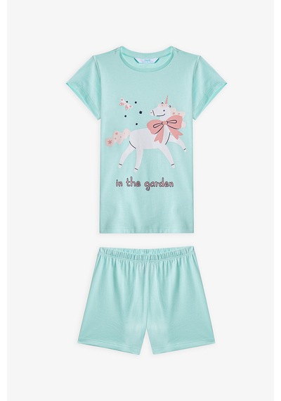 Penti  Mint Yeşili Kız Çocuk in The Garden Pamuklu 2'li Pijama Takımı