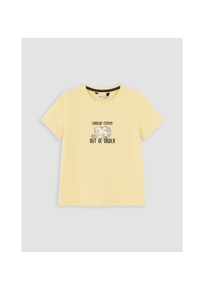 Lcw Young Sarı Baskılı Kadın Şortlu Pijama Takımı