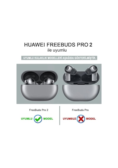 Huawei Freebuds Pro 2 İçin Kılıf Askılı Mat Silikon Siyah Freebuds Pro 2 İle Uyumlu Kılıf - Siyah