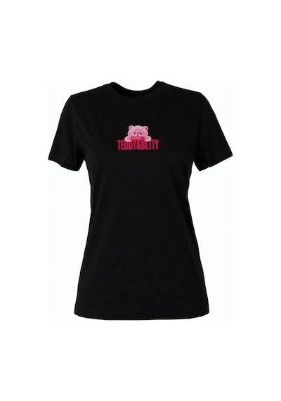 Trender 26yl71595004 Siyah Kadın T-shirt Ayıcık Baskı Siyah