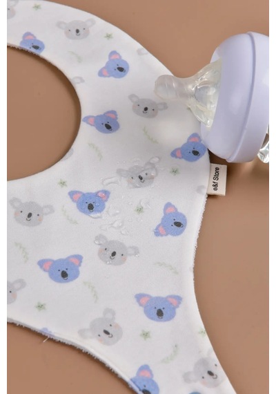 E&f Store Sıvı Geçirmez Emzik Tutucu Mama Önlüğü - Sevimli Koala Çok Renkli