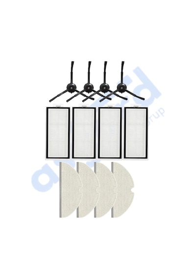 Roborock Q5, Q5+, Q5 Pro,q5 Pro+ Uyumlu 4 Yan Fırça 4 Filtre 4 Mop Pkt-iasgf0000489