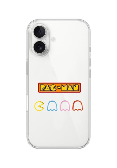 Apple Uyumlu iPhone 16 Plus Şeffaf Kılıf 1 Pac-man Tasarımlı