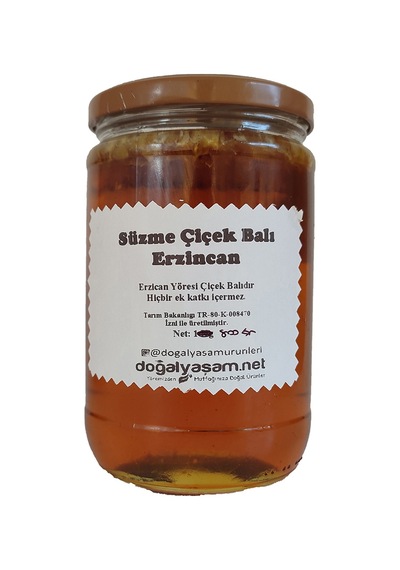 Erzincan Süzme Çiçek Balı Net: 850 G