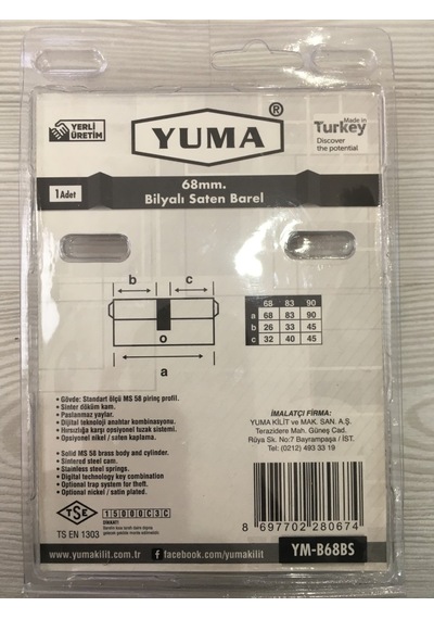 Yuma 68mm Bilyalı Saten Barel