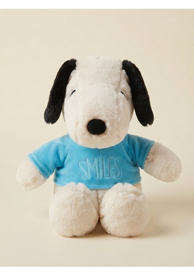 Peluş Köpek Snopyy-30 Cm -mavi Tşhirt'lü Mavi-beyaz