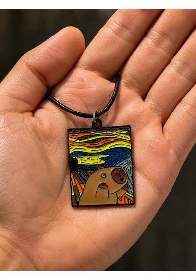 Renkli Sanat Figürlü Kolye Capybara El Yapımı Tasarım İpli Unisex Hediye Çok renkli