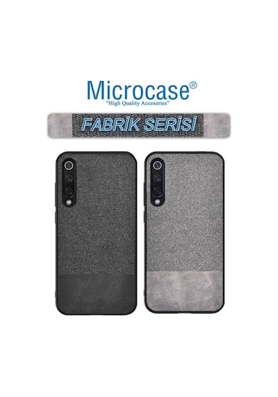 Microcase Meizu 16Xs Fabrik Serisi Kumas & Deri Desen Kilif 392397488