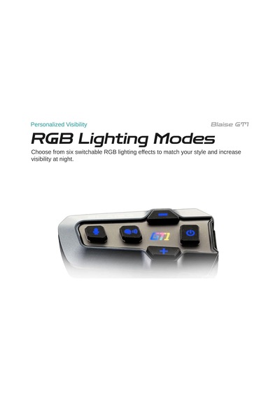 Blaıse Gt1 Bluetooth Motosiklet Intercom Siyah