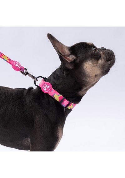 Rosea Camouflage Pembe Kamuflaj Desenli Köpek Boyun Tasması Ayarlanabilir Köpek Tasması