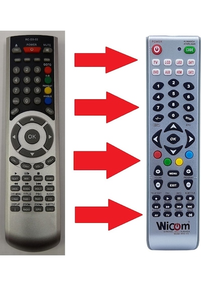 Rc-d3-03 Lcd Plazma Tv Kumandası W-1391