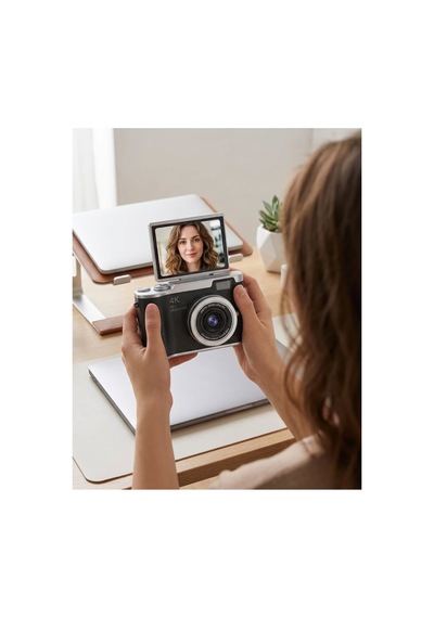 Kompakt 4k Dijital Kamera 48 Mp Sensör 8x Zoom Flip Ekran Vlog Ve Selfie Uyumlu - Hpsbyı1212-4893 Renkli
