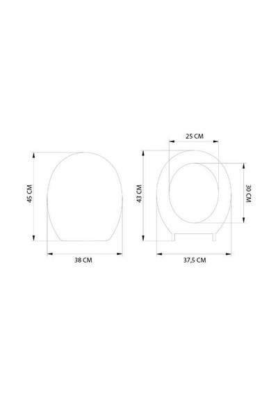 Geseus Home Beyaz Granit Desen Klozet Kapağı